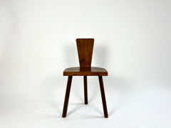 French Rustic Wooden Tripod Chair