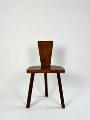 French Rustic Wooden Tripod Chair