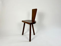 French Rustic Wooden Tripod Chair