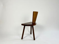 French Rustic Wooden Tripod Chair