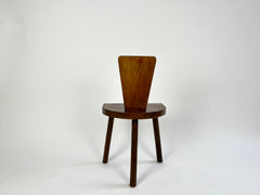 French Rustic Wooden Tripod Chair