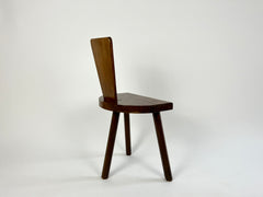 French Rustic Wooden Tripod Chair