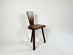 French Rustic Wooden Tripod Chair