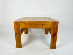 Vintage pine coffee table, France 1970s