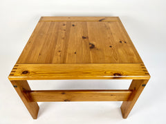 Vintage pine coffee table, France 1970s