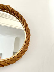 Rope frame mirror, Audoux & Minet. France 1950-60