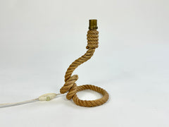 Rope table lamp, Audoux & Minet, France 1950s