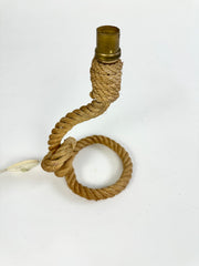 Eyespy - Vintage rope table lamp by Audoux Minet, France c.1950
