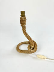 Eyespy - Vintage rope table lamp by Audoux Minet, France c.1950