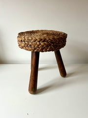 Small tripod stool / low side table by French designers Adrien Audoux and Frida Minet. France, 1950s.
