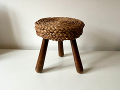 Audoux Minet low stool, France 1950s