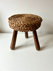 Audoux Minet low stool, France 1950s