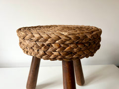 Audoux Minet low stool, France 1950s