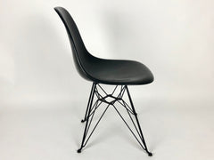 Eyespy - DSR side chair in black, designed by Charles and Ray Eames in the 1950s.  Early 1980s original Vitra version, not the newer re edition.