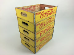 Vintage 1960s Coca Cola crate - Yellow - eyespy