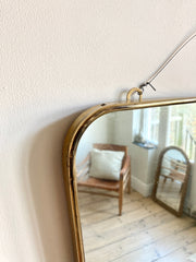 Mid century brass wall mirror, Italy 1950s