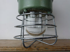 VINTAGE INDUSTRIAL MARINE CAGE INSPECTION LAMP - eyespy