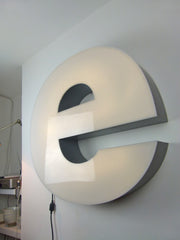 Giant reclaimed illuminated shop sign letter - E - eyespy