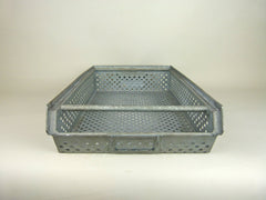 German vintage industrial metal stacking factory trays - eyespy